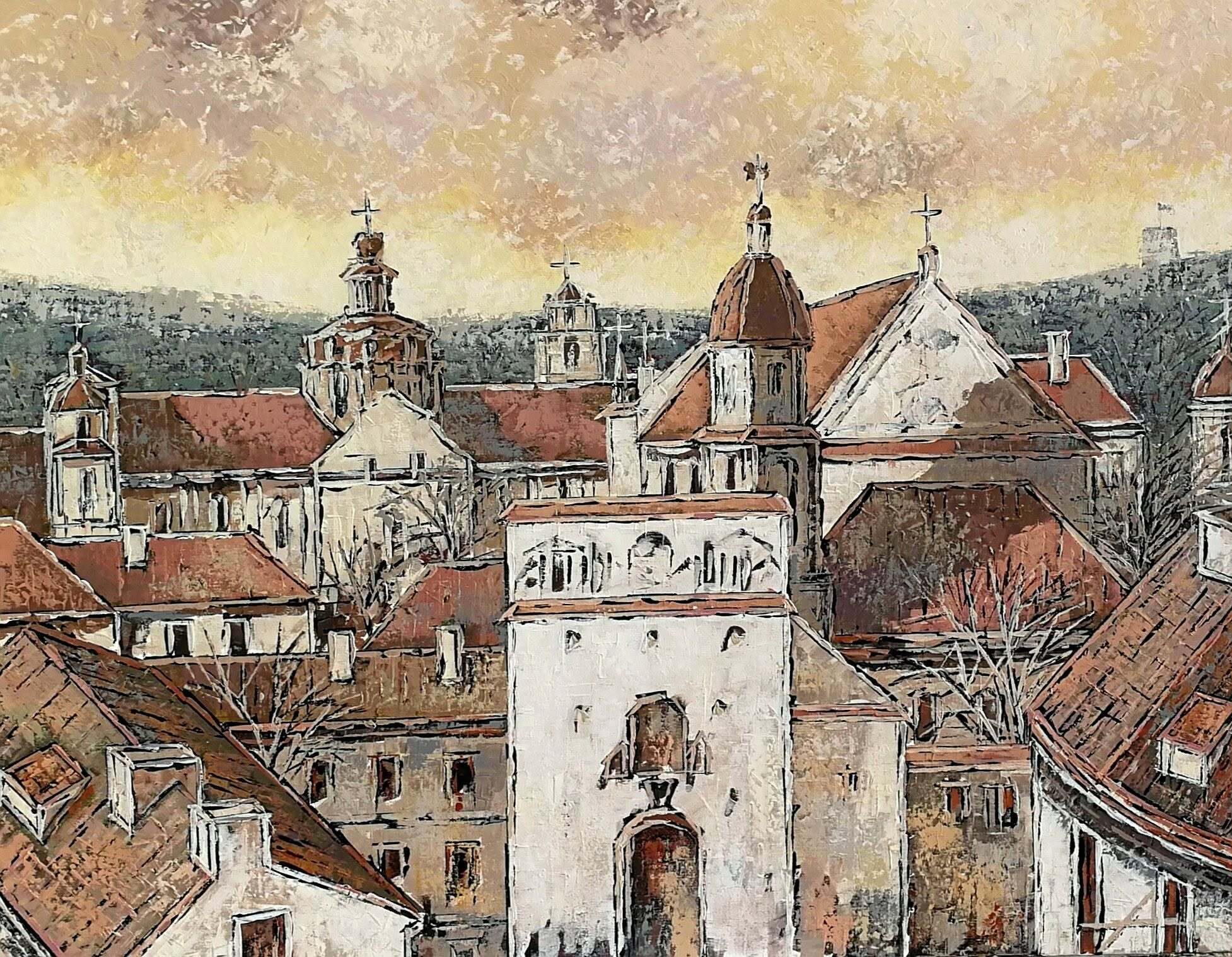 Šviesos likučiai ant senų sienų